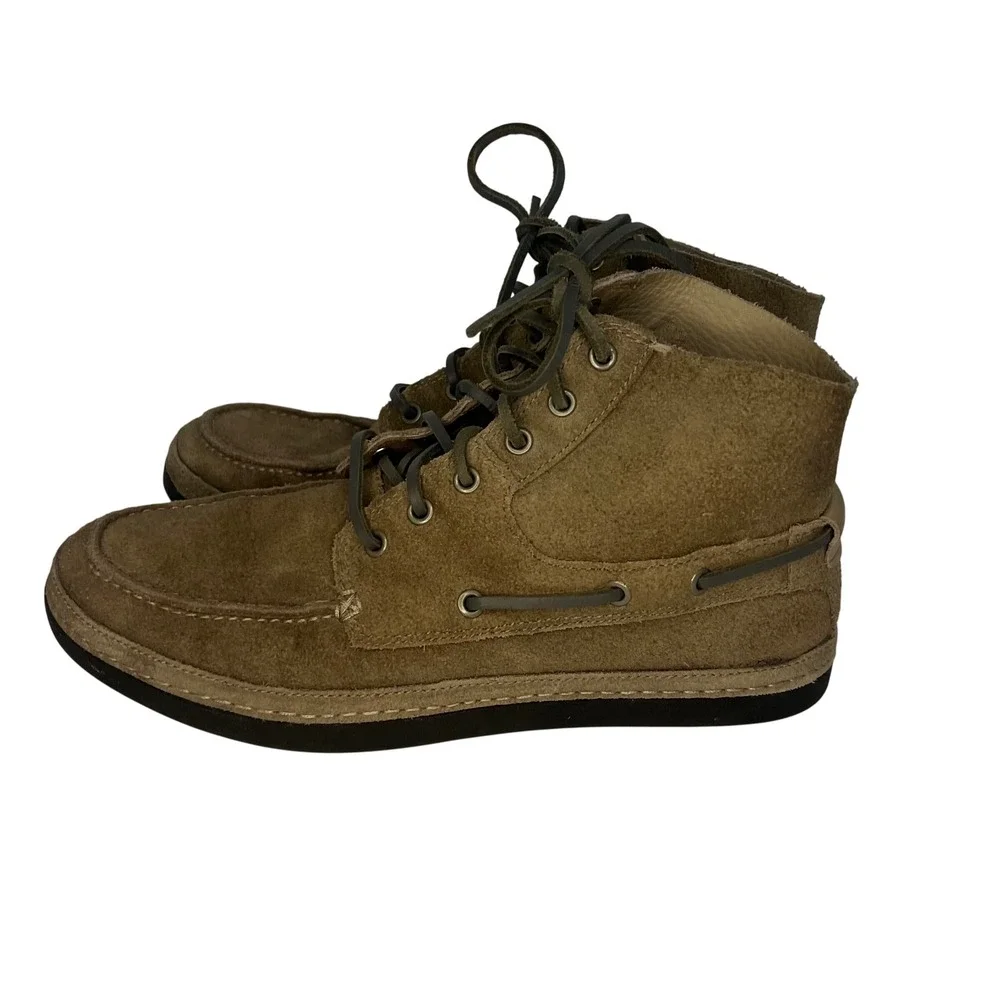 UGG Bayne Boots Mens 10 Tan Suede Leather Chukka Lace-Up Casual Vibram Sole Shoe